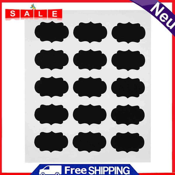 15st Handwerk Etiketten Blackboard Aufkleber Tafel Paste Abziehbilder für Glas-B