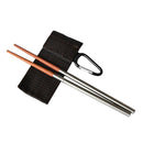 Folding Chopsticks, Tableware for Outdoor Camping Picnic Chopsticks (Brown)