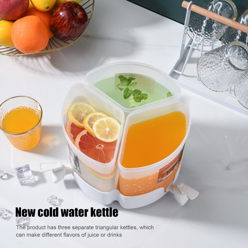 Self-Rotating Juice Pitcher with Faucet & Lid Easy Clean & Store Juice & Milk