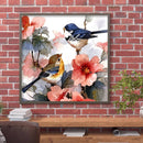 Flowers Birds DIY Full Drill Round Diamond Painting Mosaic Kit Home Decor