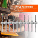 10pcs Circuit Board PCB Drill Bits Tungsten Steel Twist Drill Bits (0.9mm) Newly