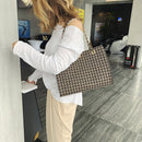 Fashion Designer Leather Shoulder Bag Weave Large Capacity Messenger Handbags