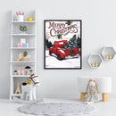 Christmas Car Drawing Frameless DIY Oil Paint by Numbers Canvas Home Decor