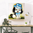 Diamond Painting Kits Full Round Blue Hat Dog DIY Handmade Art Home Decor