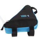 Triangle Cycling Front Tube Frame Pouch Bag Holder Saddle(Black+BLue) Newly
