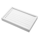 Velvet Earrings Ear Studs Display Stand Holder Organizer Rack (White)