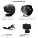 Portable Car Heater 12V 150W High Power Fast Heating Fan Anti-Fog Heater Newly