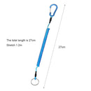 Steel Wire Anti-Lost Rope Sub Plier Control Fish Keychain Lanyard (Blue) Newly