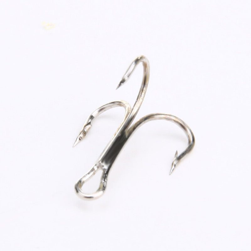 50pcs Barbed Crank Sharp Fishing Hooks Tackles with 3 Anchors (6