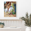 Full Embroidery Stamped Horse Dog DIY 11CT Eco-Cotton Thread Cross Stitch Kit