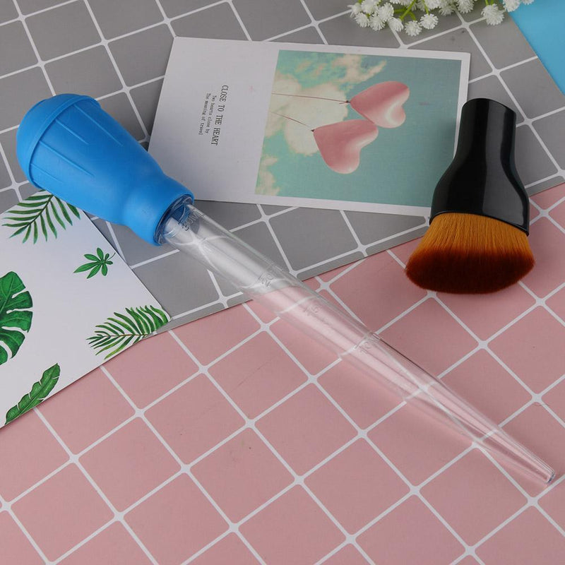 Manual Suction Pipe Pump Aquarium Fish Tank Siphon Cleaning Tools (Blue) Newly