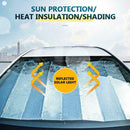CAR WINDSHIELD SUNSHADE REFLECTIVE SUN SHADE COVER FOLDABLE 130x60 cm LARGE P1M1