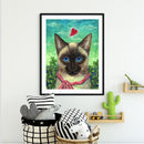 Animal Oil Paint By Numbers DIY Picture Hand Painted Wall Art 40x50cm (Cat)