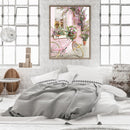 40x50cm Frameless Oil Paint By Numbers Pink Bicycle Paint Canvas Picture Crafts