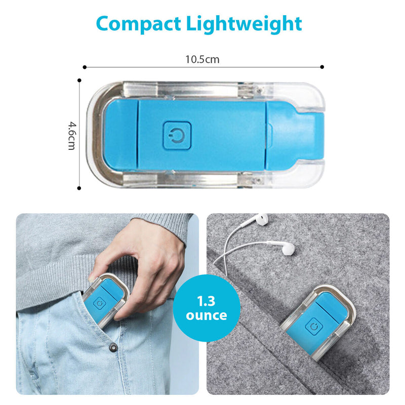 Recharging Book Reading Light Adjustable Brightness & Flexible Angles for B