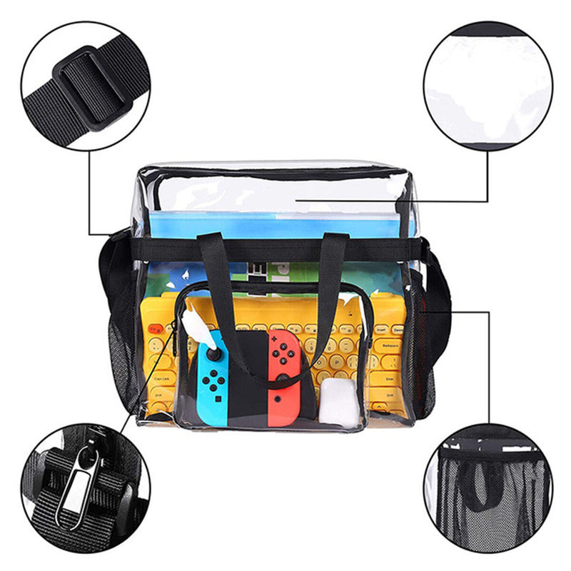 PVC transparent jelly bag large capacity transparent bag black