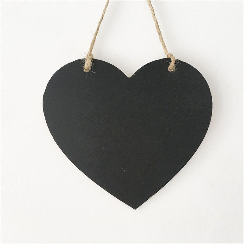 Wedding Memo Sign Message Label Love Heart Chalkboard Wooden Mini Blackboard