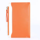 5pcs Women PU Solid Card Holder Money Bag Multi-slot Mini Wallet(Orange)