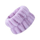 2pcs Absorbent Sweatband Flannel Waterproof for Washing Face (Purple)