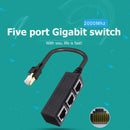 RJ45 1 to 3 Port Ethernet Cable Splitter Connector Extender for Cat 8/Cat7
