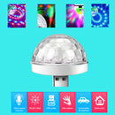 Mini USB Disc Light, Sound Activated LED Magic Disc Ball Lamp for Party DJ Bar