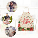 Merry Christmas Aprons Household Cooking Chef Dinner Apron Bib Anti Oil Splash