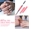 Double-Ended Nail Pen Poly Nail Gel Brush Stainless Steel (Watermelon Red) UK