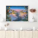 Diamond Painting Snow village Full Round Rhinestone Wall