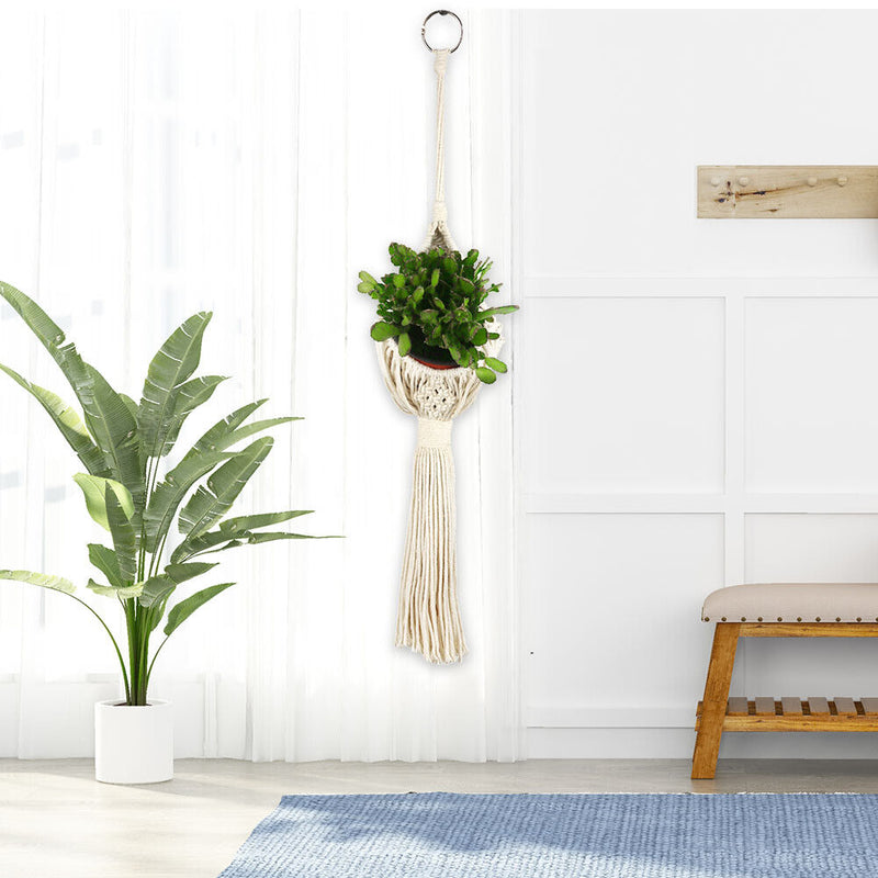 Macrame Plant Hanger Baskets Flower Pots Holder Balcony Home Decor (002) Newly