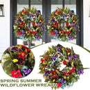 Wildflower Wreath Summer Spring Garland Flower Decor Ornaments Wedding Party: