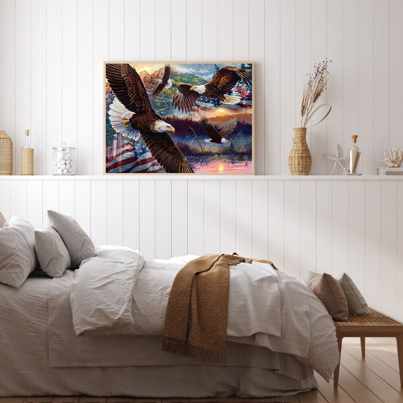 American Eagle DIY Diamond Painting Kits Full Round Drill Home Wall Decor