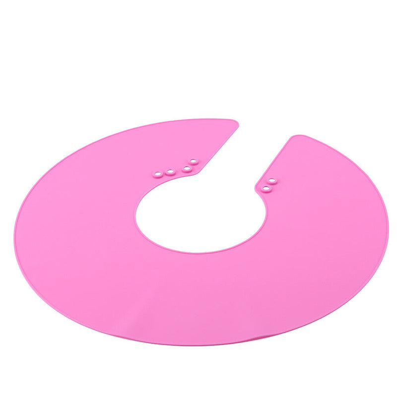 Haircut Shawl Neck Cape Silicone Neck Shield for Hair Coloring (Pink) Newly
