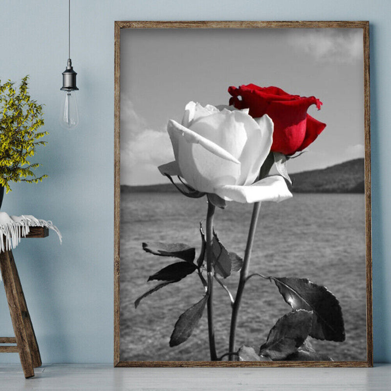 5D DIY Diamond Painting Black Red Rose Full Drill Rhinestone Mosaic Art Picture