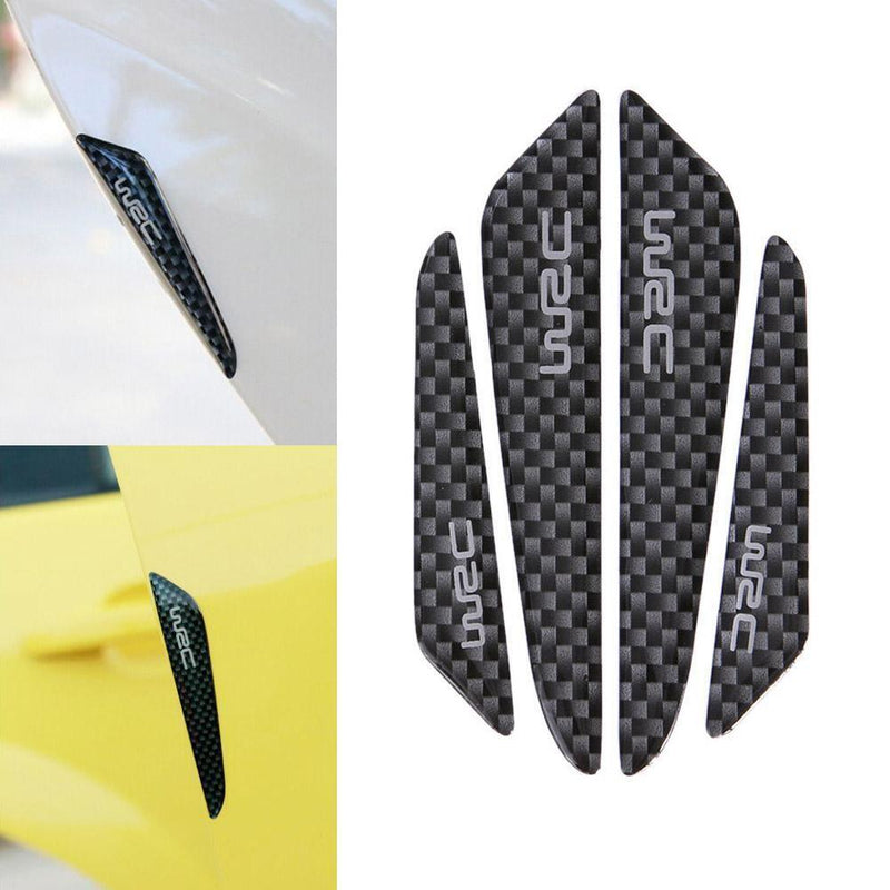4pcs Carbon Fiber Car Side Door Edge Anti-scratch Strips Protector Guard Newly
