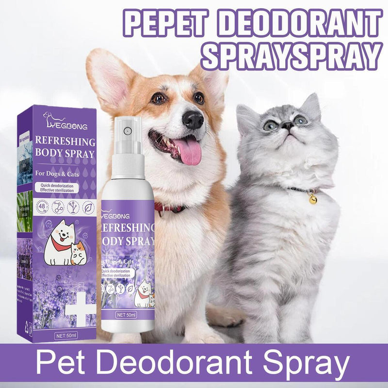 50ml Pet deodorant spray dog cat body odor feces cleaning deodorant G7N9