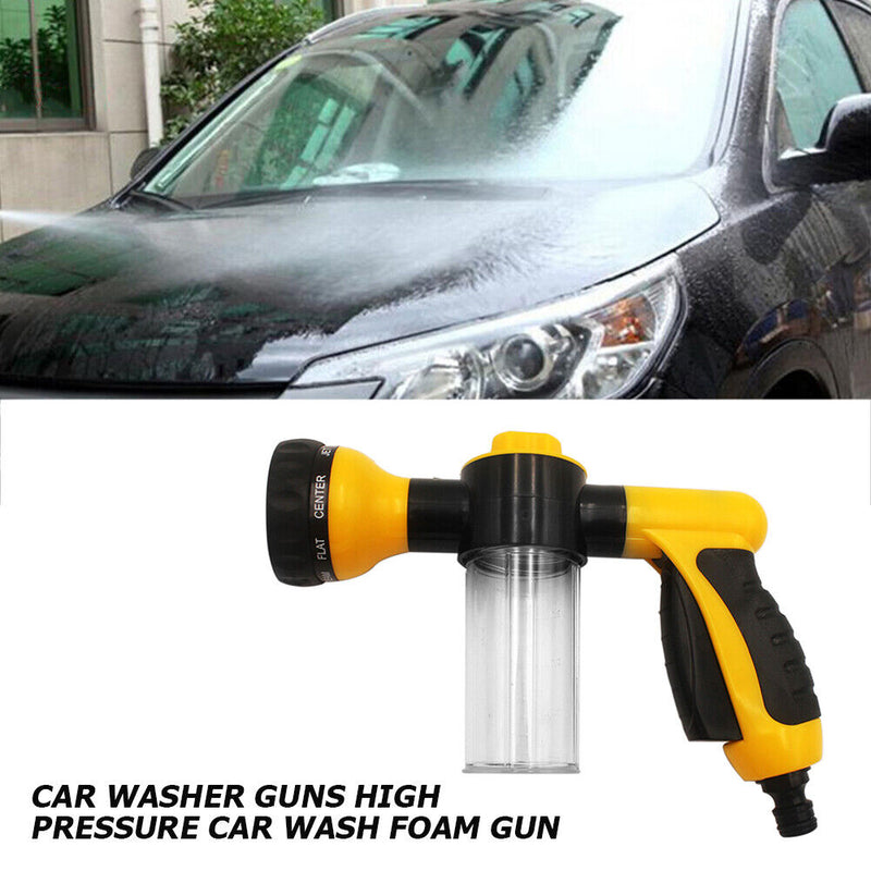 High Pressure Foam Water Gun 3 Gears Car Washer Nozzle Sprayer (Yellow)
