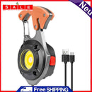 Multifunction COB LED Flashlight Camping Screwdriver Keychain Lamp (Orange)