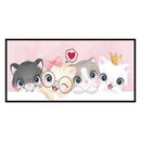 DIY Full Cross Stitch Art Painting 11CT Stamped Kitten Embroidery Wall Ornament
