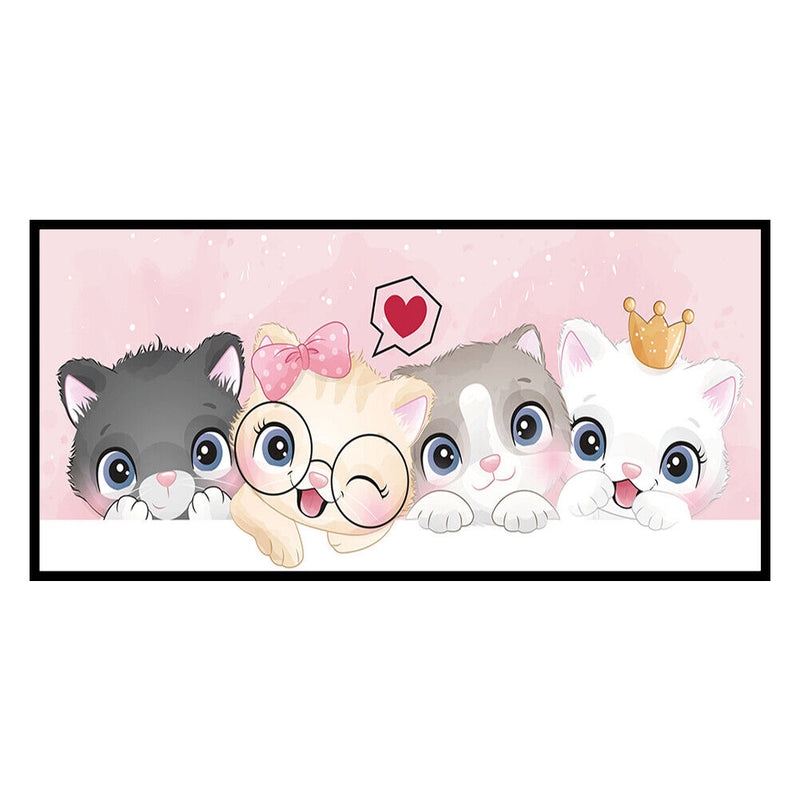 DIY Full Cross Stitch Art Painting 11CT Stamped Kitten Embroidery Wall Ornament