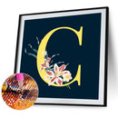 Full Round Drill Diamond Painting 5D Sunflower Letter C Poster Kit (A1418) Newly
