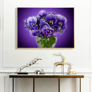 5D DIY Diamond Painting Purple Phalaenopsis Full Round Drill Mosaic Art Picture