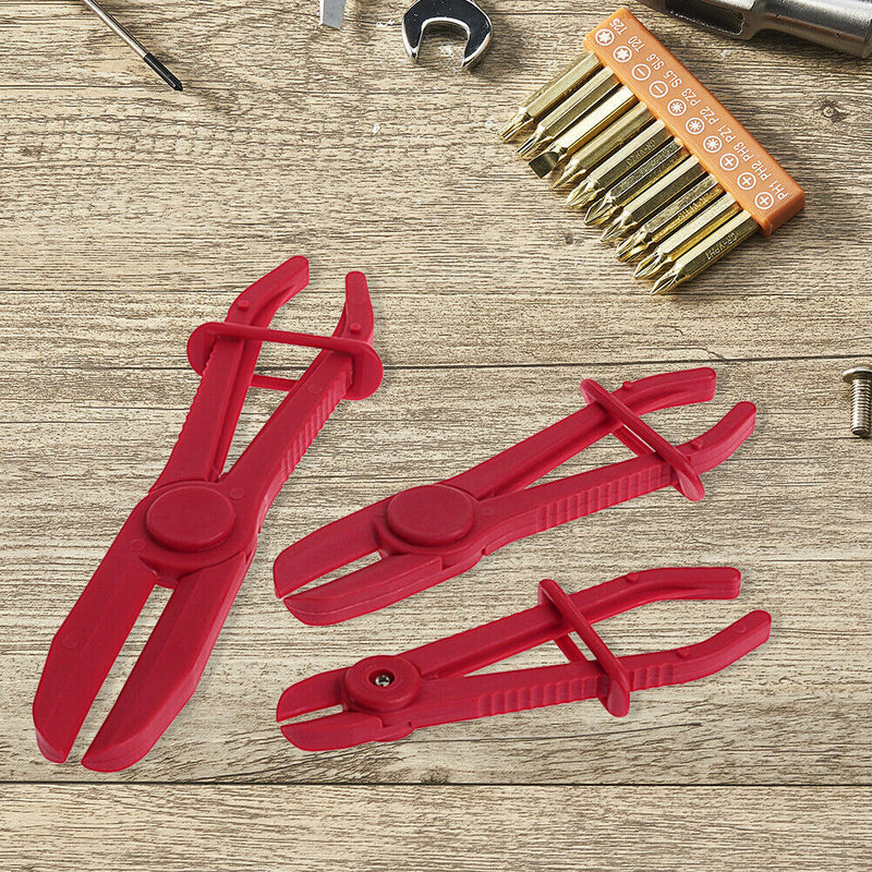 3pcs Car Fuel Water Line Tube Clamp Automobile Vehicle Brake Pants Repair Folders