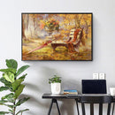 Frameless Oil Painting Arts Picture By Number Bench Umbrella Hand Painted Cra