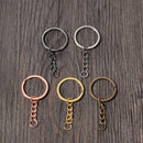 Accessories Keychain Split Ring with Short Chain Key Rings Polished Keyring