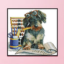 DIY Dog Animal Cross Stitch 11CT Counted Partial Embroidery Kits Artworks C