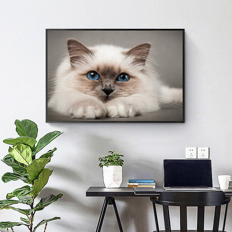 5D Diamond Embroidery Burmese Cat Mosaic Round Diamond Painting for Bead Art