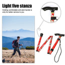 Folding Walking Stick Telescopic Outdoor Canes Hiking Trekking Poles (Red) Newly