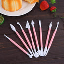 8pcs/set 16 Patterns Fondant Cake Decorating Sugar Craft Modeling (Pink)