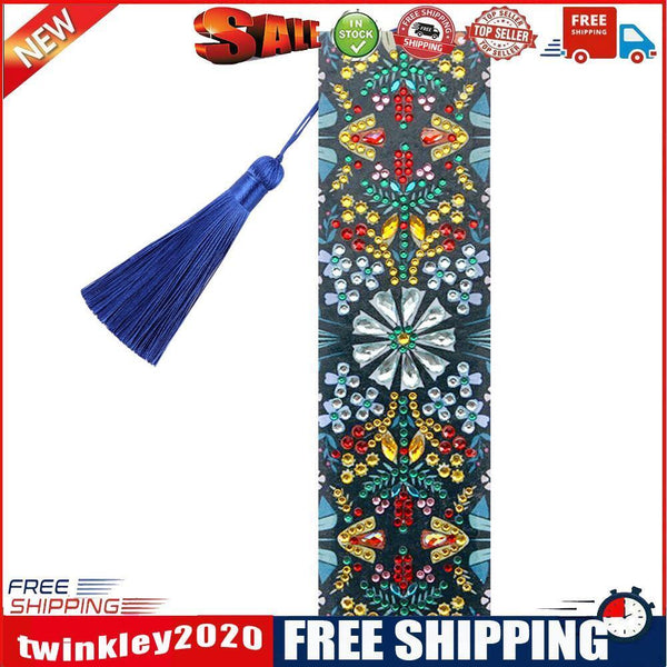 DIY Mandala Special Shaped Diamond Painting Leather Tassel Bookmark Crafts