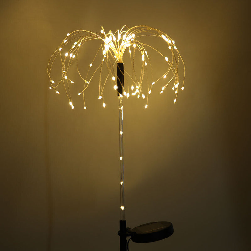 125LED Solar Fireworks Light Waterproof Dandelion Lamps for Outdoor Garden Patio